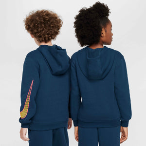 NIKE JR MBAPPE CLUB FLEECE HOODY ARMORY NAVY