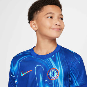 NIKE JR CHELSEA 24-25 HOME JERSEY RUSH BLUE/TEAM ORANGE