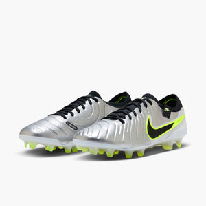 NIKE TIEMPO LEGEND 10 ELITE FG METALLIC SILVER/BLACK/VOLT