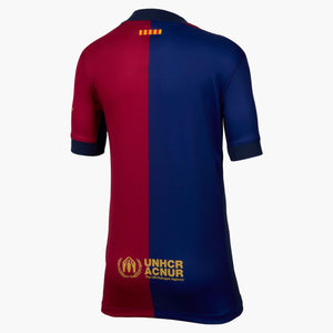 NIKE JR BARCELONA 24-25 HOME JERSEY ROYAL BLUE/NOBLE RED