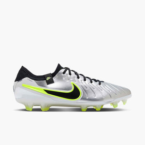 NIKE TIEMPO LEGEND 10 ELITE FG METALLIC SILVER/BLACK/VOLT