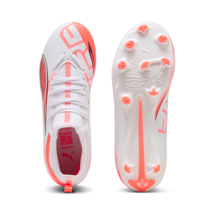 PUMA JR ULTRA 5 MATCH FG WHITE/GLOWING RED