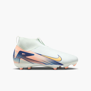 NIKE JR ZM SUPERFLY 10 ACADEMY MDS FG BARELY GREEN/GOLD COIN