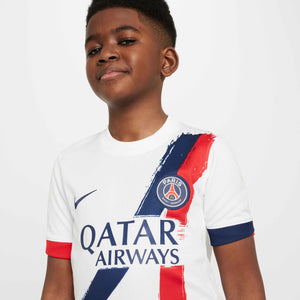 NIKE JR PSG 24-25 AWAY JERSEY WHITE/MIDNIGHT NAVY