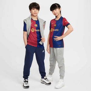 NIKE JR BARCELONA 24-25 HOME JERSEY ROYAL BLUE/NOBLE RED