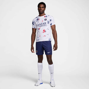 NIKE PSG 24-25 PRE-MATCH SS JERSEY WHITE/MIDNIGHT NAVY