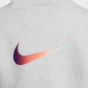 NIKE JR CR7 CLUB FLEECE HOODIE SMOKE GREY/METALLIC GOLD