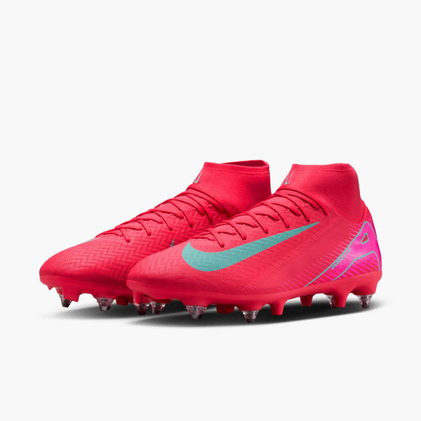 NIKE ZM SUPERFLY 10 ACADEMY SG EMBER GLOW/AURORA GREEN