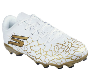 SKECHERS JR SKX 1.5 ACADEMY FG WHITE/GOLD