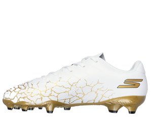 SKECHERS JR SKX 1.5 ACADEMY FG WHITE/GOLD