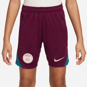 NIKE JR PSG 24-25 STRIKE SHORT BORDEAUX/GEODE TEAL