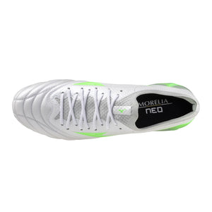 MIZUNO MORELIA NEO IV BETA ELITE FG WHITE/NEON GREEN