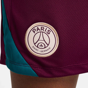 NIKE PSG 24-25 STRIKE SHORT BORDEAUX/GEODE TEAL