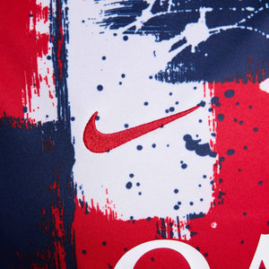 NIKE PSG 24-25 PRE-MATCH SS TOP MIDNIGHT NAVY/RED