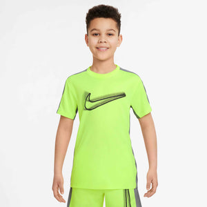 NIKE JR ACADEMY23 SS TOP VOLT/COOL GREY