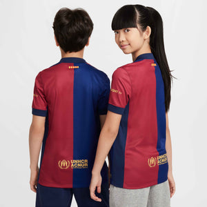 NIKE JR BARCELONA 24-25 HOME JERSEY ROYAL BLUE/NOBLE RED