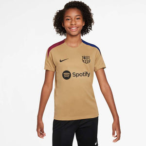 NIKE JR BARCELONA 24-25 STRIKE SS TOP CLUB GOLD