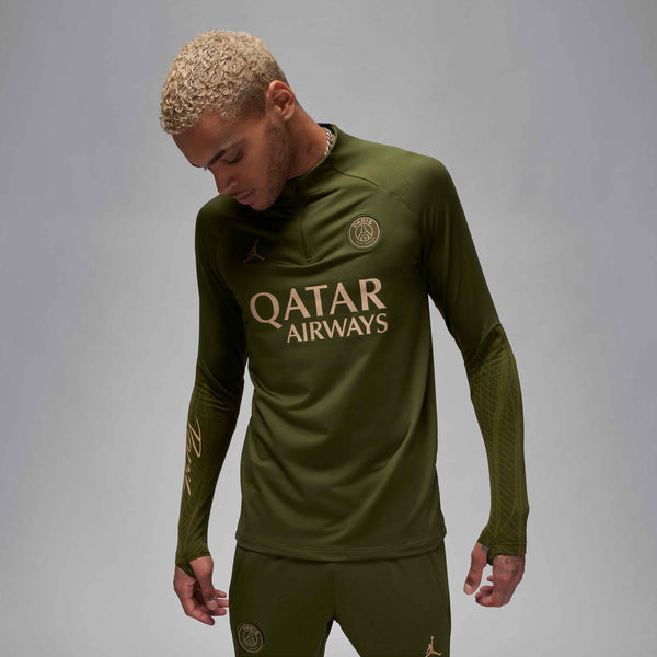 NIKE PSG 23-24 STRIKE DRILL TOP ROUGH GREEN/HEMP