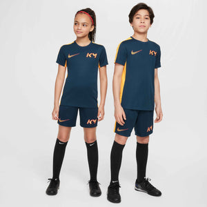 NIKE JR MBAPPE DRI-FIT TOP SS ARMORY NAVY/LASER ORANGE