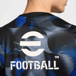 NIKE INTER 24-25 PRE-MATCH SS JERSEY BLACK/DIFFUSED BLUE