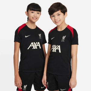 NIKE JR LIVERPOOL 24-25 STRIKE SS TOP BLACK/GYM RED