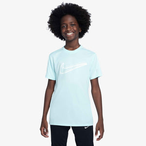 NIKE JR ACADEMY23 SS TOP SWOOSH GLACIER BLUE/WHITE