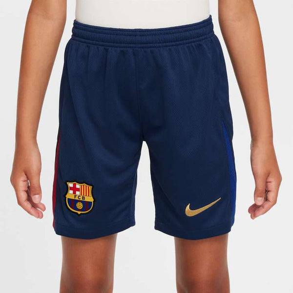 NIKE JR BARCELONA 24-25 HOME SHORT MIDNIGHT NAVY/NOBLE RED