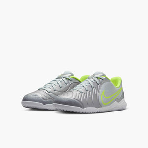 NIKE JR TIEMPO LEGEND 10 ACADEMY IC METALLIC SILVER/BLACK/VOLT