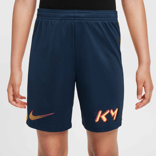 NIKE JR MBAPPE DRI-FIT SHORT ARMORY NAVY/LASER ORANGE