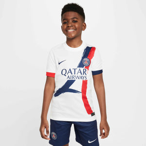 NIKE JR PSG 24-25 AWAY JERSEY WHITE/MIDNIGHT NAVY