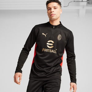 PUMA AC MILAN 24-25 ZIP TOP BLACK/RED