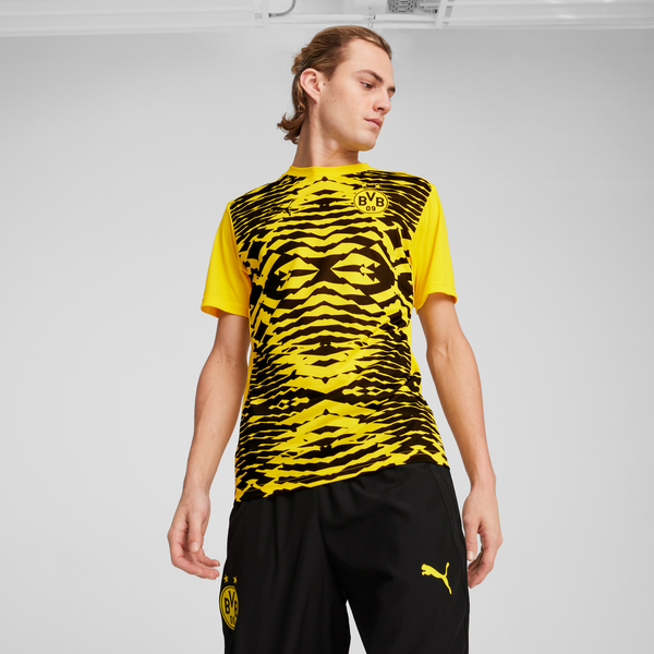 PUMA DORTMUND 24-25 PRE-MATCH SS JERSEY FASTER YELLOW/BLACK