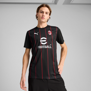 PUMA AC MILAN 24-25 PRE-MATCH SS JERSEY  BLACK/FOR ALL TIME RED