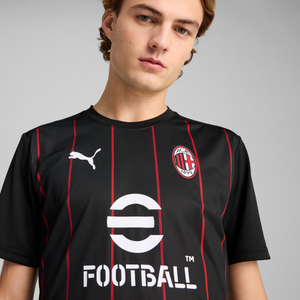 PUMA AC MILAN 24-25 PRE-MATCH SS JERSEY  BLACK/FOR ALL TIME RED