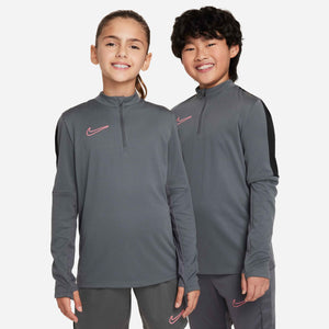 NIKE JR ACADEMY23 DRILL TOP IRON GREY/BLACK/SUNSET PULSE