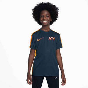 NIKE JR MBAPPE DRI-FIT TOP SS ARMORY NAVY/LASER ORANGE