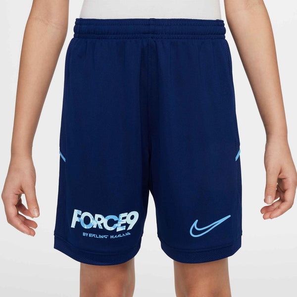 NIKE JR HAALAND DRI-FIT SHORT BLUE VOID/UNI BLUE