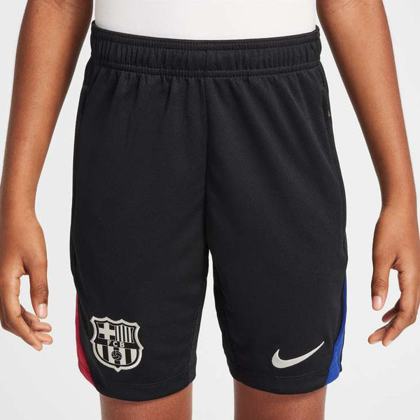 NIKE JR BARCELONA 24-25 STRIKE SHORT BLACK/NOBLE RED