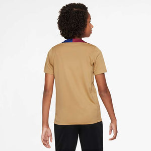 NIKE JR BARCELONA 24-25 STRIKE SS TOP CLUB GOLD