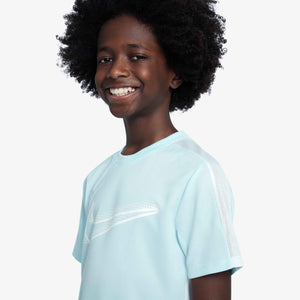 NIKE JR ACADEMY23 SS TOP SWOOSH GLACIER BLUE/WHITE