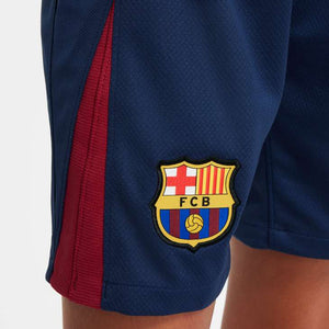 NIKE JR BARCELONA 24-25 HOME SHORT MIDNIGHT NAVY/NOBLE RED