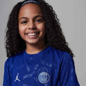 NIKE JR PSG 24-25 PRE-MATCH SS JERSEY DEEP ROYAL BLUE