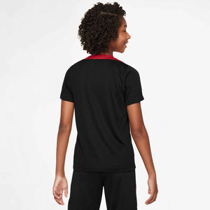 NIKE JR LIVERPOOL 24-25 STRIKE SS TOP BLACK/GYM RED