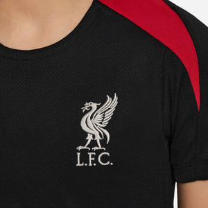 NIKE JR LIVERPOOL 24-25 STRIKE SS TOP BLACK/GYM RED