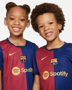 NIKE JR BARCELONA 24-25 LB HOME KIT DEEP ROYAL BLUE/NOBLE RED