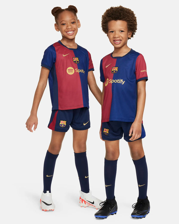 NIKE JR BARCELONA 24-25 LB HOME KIT DEEP ROYAL BLUE/NOBLE RED