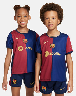 NIKE JR BARCELONA 24-25 LB HOME KIT DEEP ROYAL BLUE/NOBLE RED