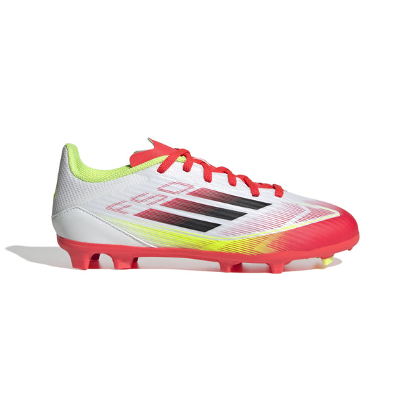 ADI JR F50 LEAGUE FG WHITE/SOLAR RED/SOLAR YELLOW