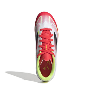 ADI JR F50 LEAGUE FG WHITE/SOLAR RED/SOLAR YELLOW