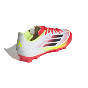 ADI JR F50 LEAGUE FG WHITE/SOLAR RED/SOLAR YELLOW